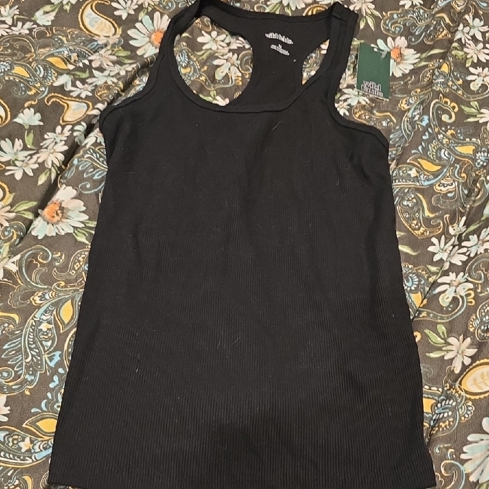 ❤️10/$10 New Wild Fable Black Ribbed Cut Out Tank Top